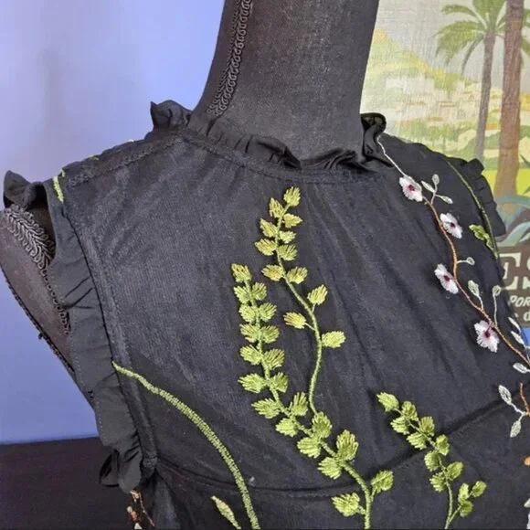 CITY STUDIO Created for Macy's Floral-Embroidered Fit & Flare Dress(B7) - Picture 5 of 8